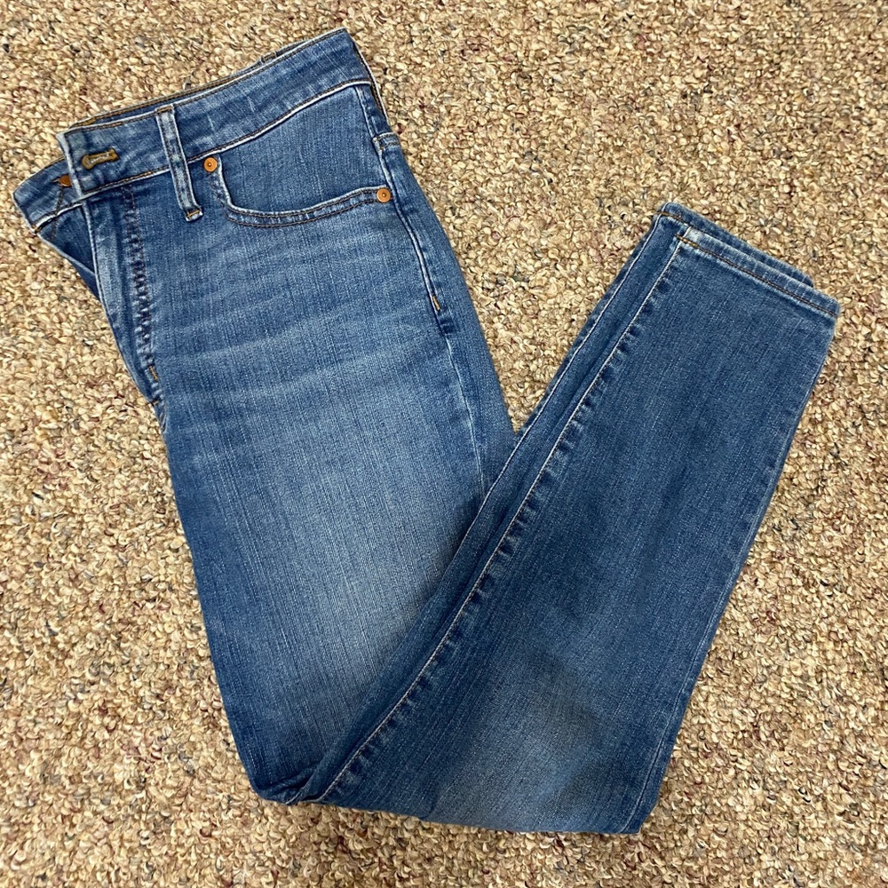 Madewell Curvy High Rise Skinny Crop Pants Blue High Rise 5-Pockets Ankle Sz 30